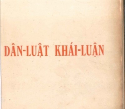 SÁCH DÂN LUẬT KHÁI LUẬN - (TÁC GIẢ: VŨ VĂN MẪU)