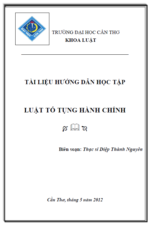 TÀI LIỆU HƯỚNG DẪN HỌC TẬP: LUẬT TỐ TỤNG HÀNH CHÍNH